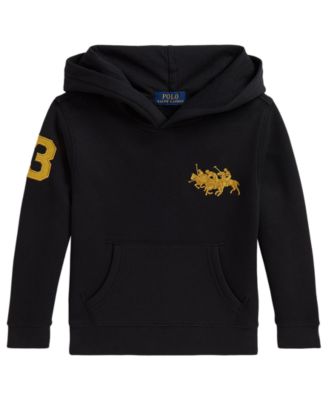 Мужская толстовка Polo Ralph Lauren Boys' 2T-7 с тройным логотипом Pony из флиса с добавлением хлопка