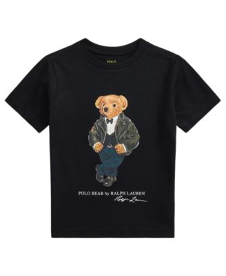 Мужская футболка Polo Ralph Lauren с принтом медведя Polo для мальчиков 2T-7