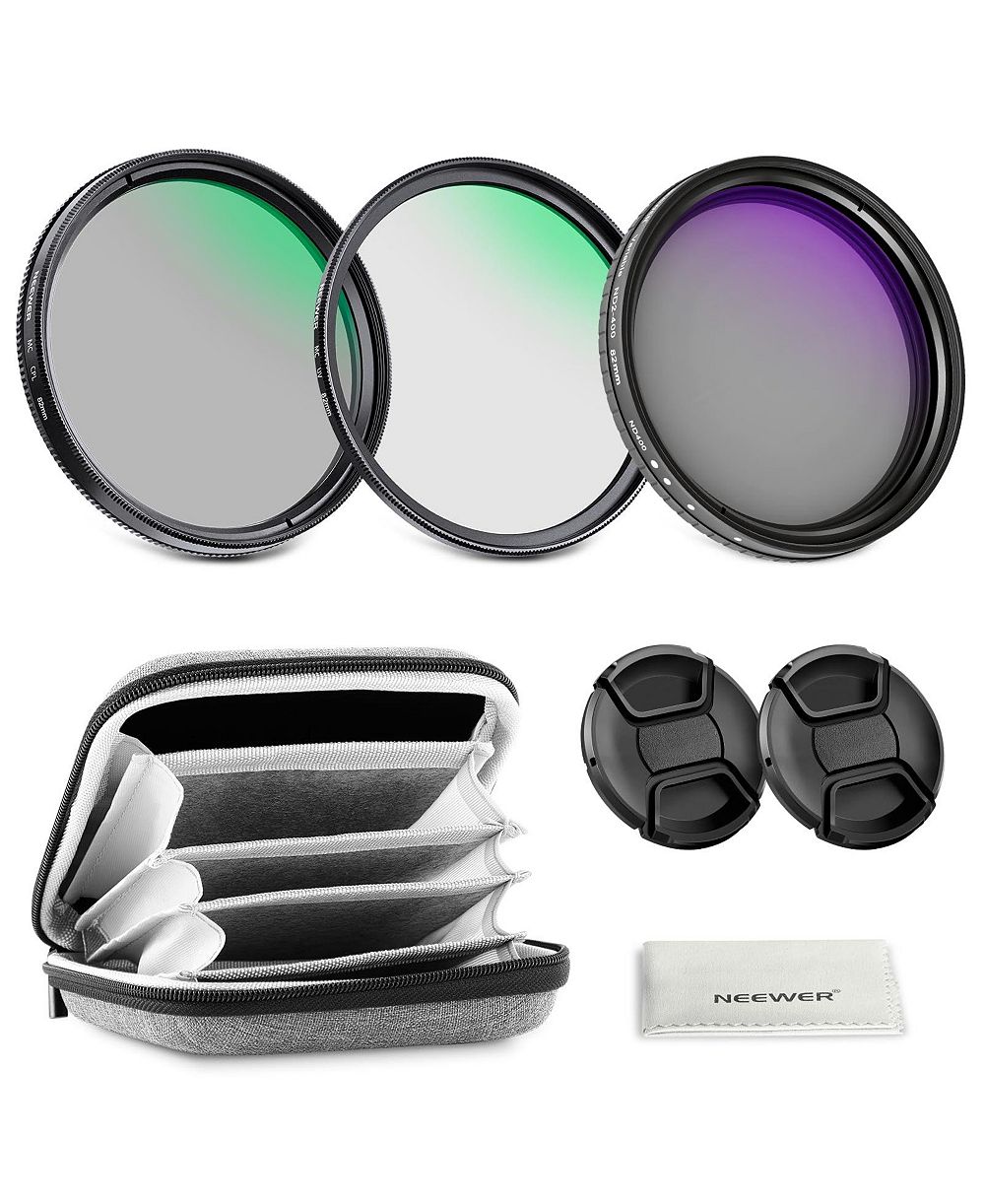 Neewer 82mm Variable ND + CPL + UV Filter Kit (3 Pack)