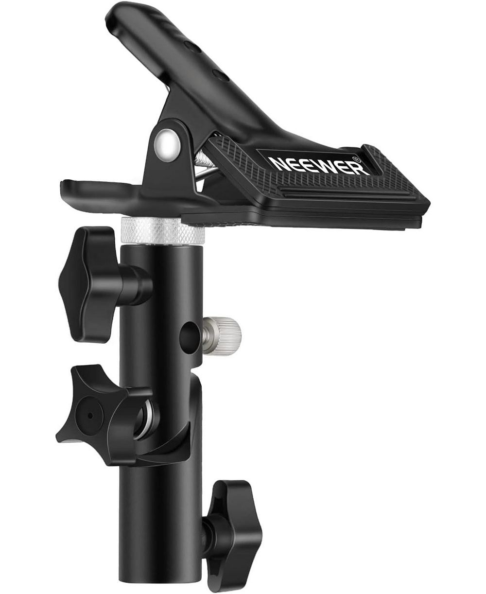 Neewer 3 PCS Photo Studio Metal Clamp Holder with 5/8" Light Stand Attachment for Reflector