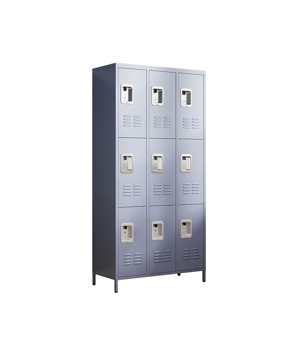 VIYET 72"H 9-Door Metal Locker Cabinet - Secure Multi-Compartment Storage