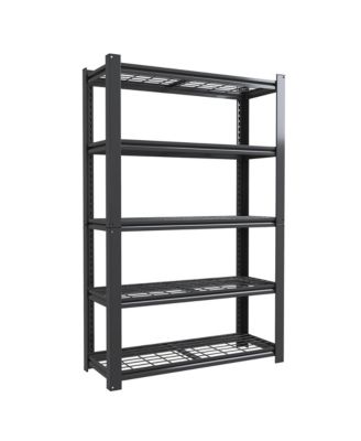 VIYET 72"H 5-Tier Metal Mesh Storage Rack - 2000lbs Heavy Duty Adjustable Wire Shelving