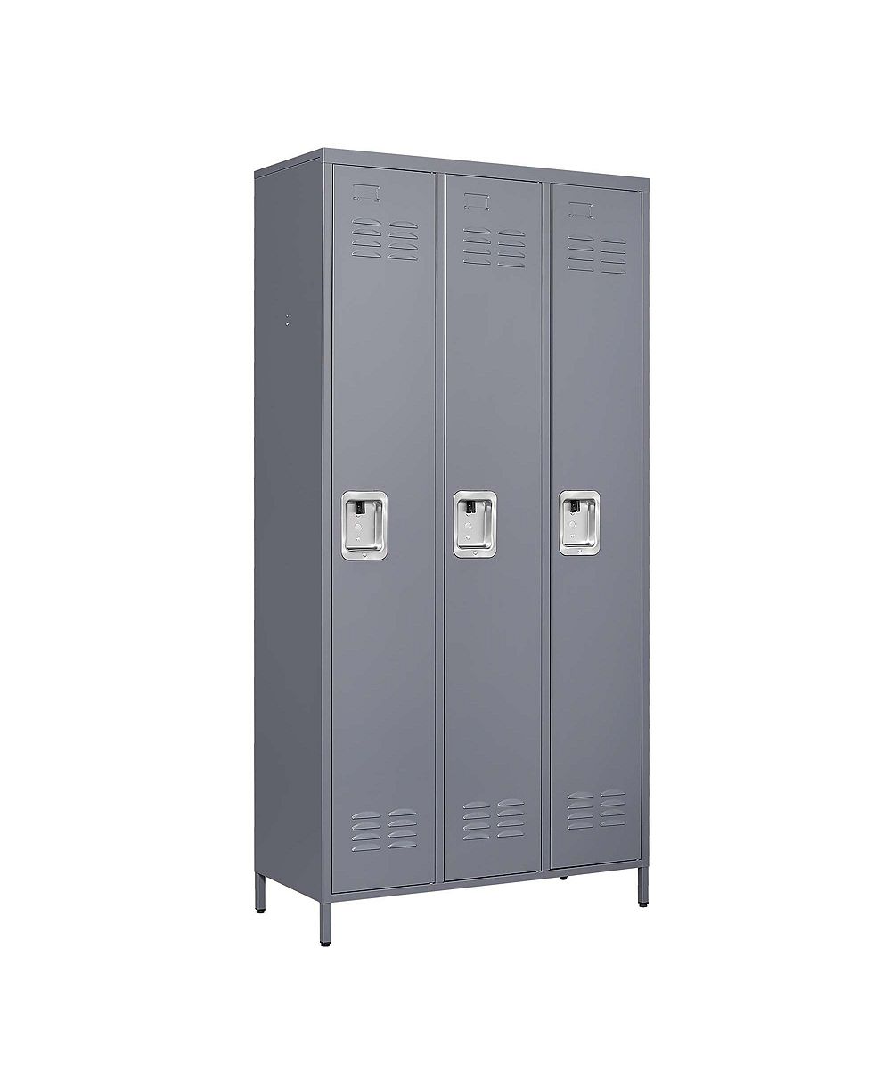 VIYET 72"H Triple Door Metal Locker - Secure 3-Tier Storage Cabinet