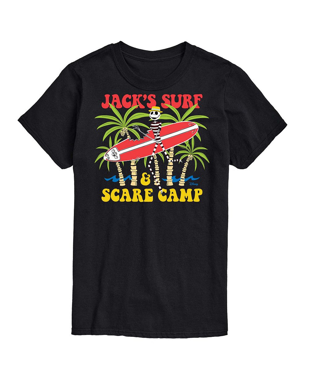 AIRWAVES Men's The Nightmare Before Christmas Surf Scare Camp Graphic T-Shirt