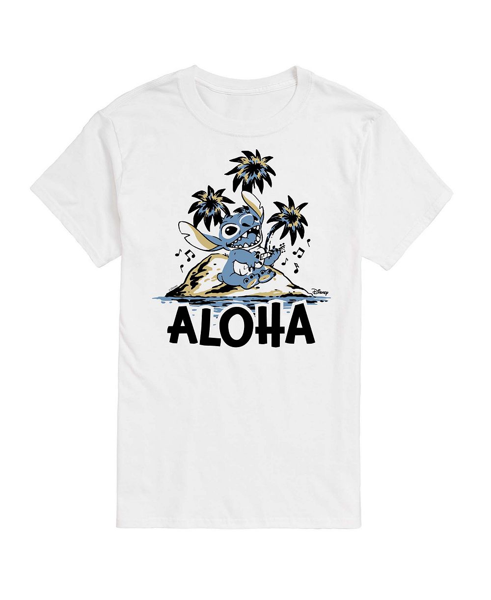 AIRWAVES Men's Lilo and Stitch Aloha Island Graphic T-Shirt