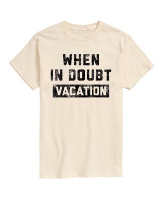 AIRWAVES Men's Instant Message When In Doubt Vacation Graphic T-Shirt