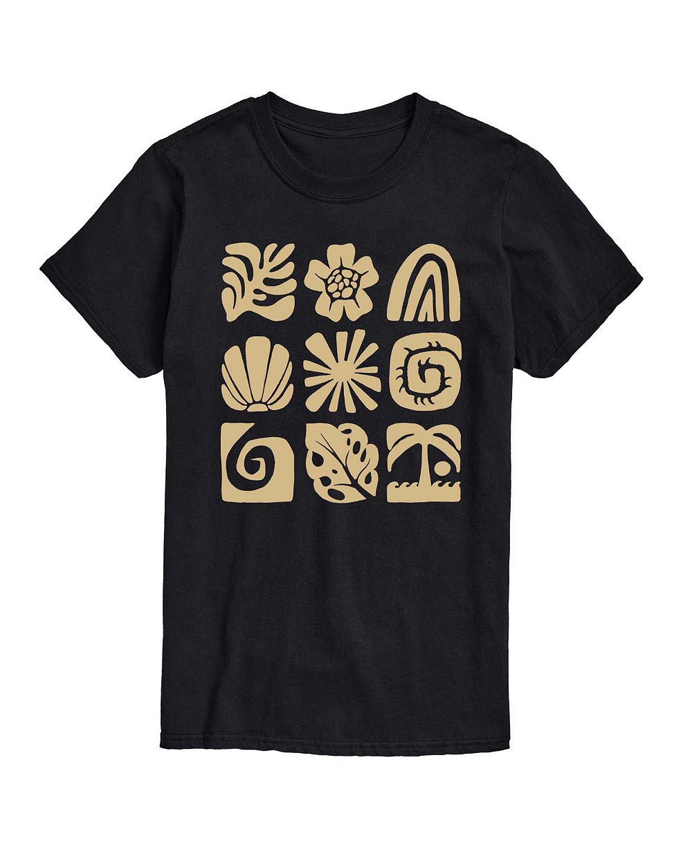 AIRWAVES Men's Instant Message Beach Squares Graphic T-Shirt