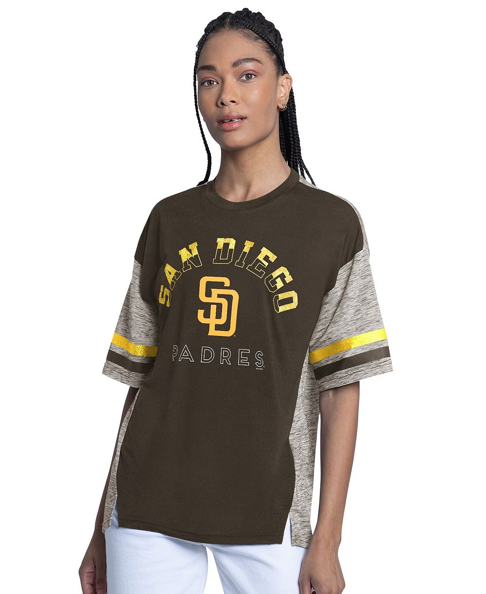 G-III 4Her by Carl Banks Женский оверсайз топ San Diego Padres Off-Season в цвете Brown