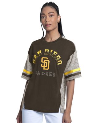 G-III 4Her by Carl Banks Женский оверсайз топ San Diego Padres Off-Season в цвете Brown
