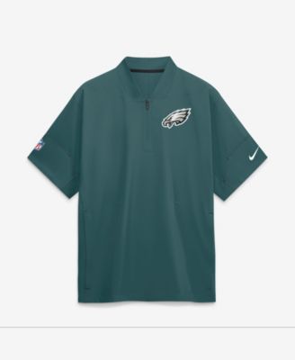 Мужская куртка Nike Midnight Green Philadelphia Eagles Sideline Short Sleeve Quarter-Zip Coaches Jacket