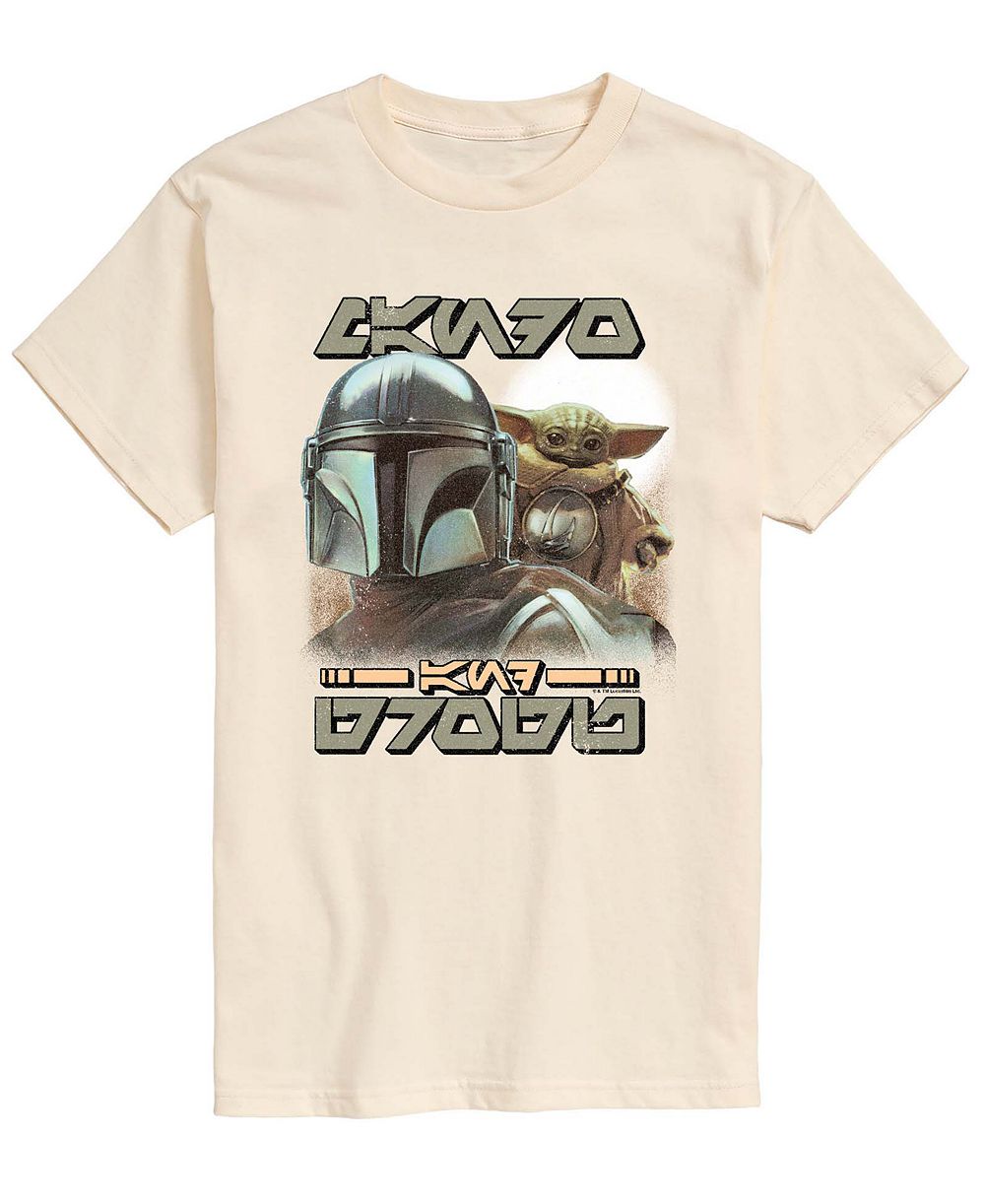 AIRWAVES Men's The Mandalorian & Grogu Aurebesh Graphic T-Shirt