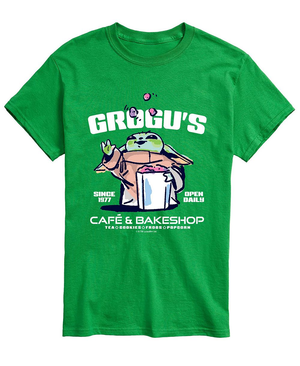 AIRWAVES Men's The Mandalorian & Grogu Grogus Cafe Bakeshop Graphic T-Shirt