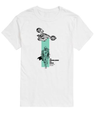 AIRWAVES Men's The Mandalorian & Grogu Spaceship Graphic T-Shirt