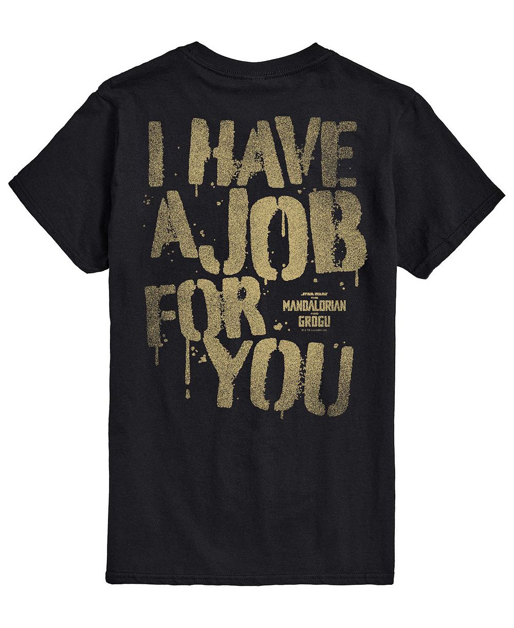 AIRWAVES Men's The Mandalorian & Grogu Have Job For You Graphic T-Shirt
