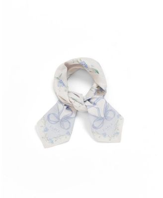 Fable England Women's Bow and Floral Square Scarf