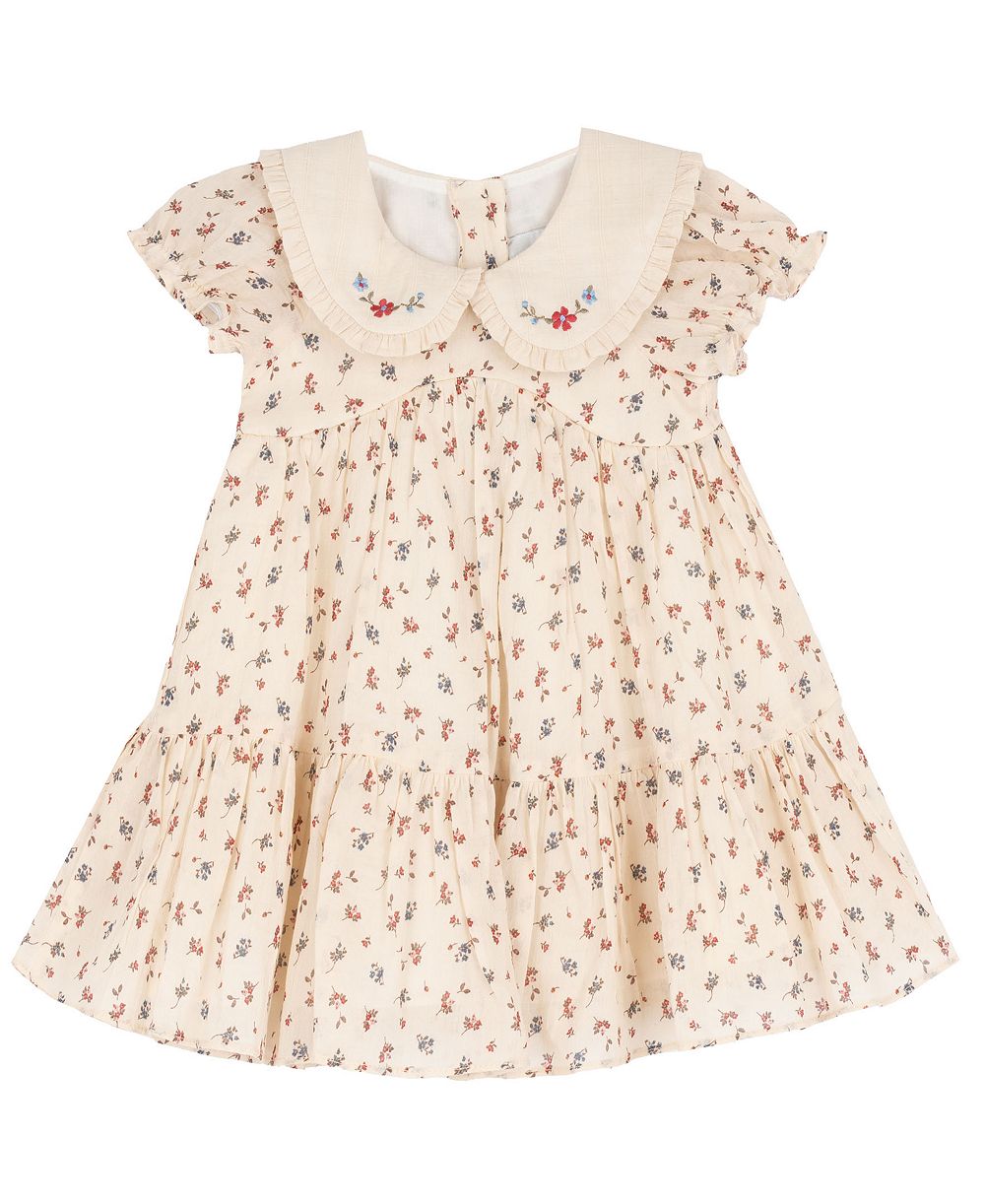 Детское платье Rare Editions Toddler Girls' 2T-4T Ditsy Floral Cotton Voile