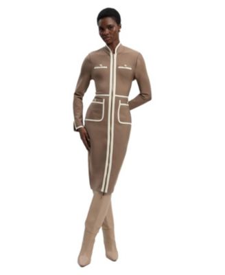 Женское платье миди Karen Millen Bandage Military Piping Midi Dress