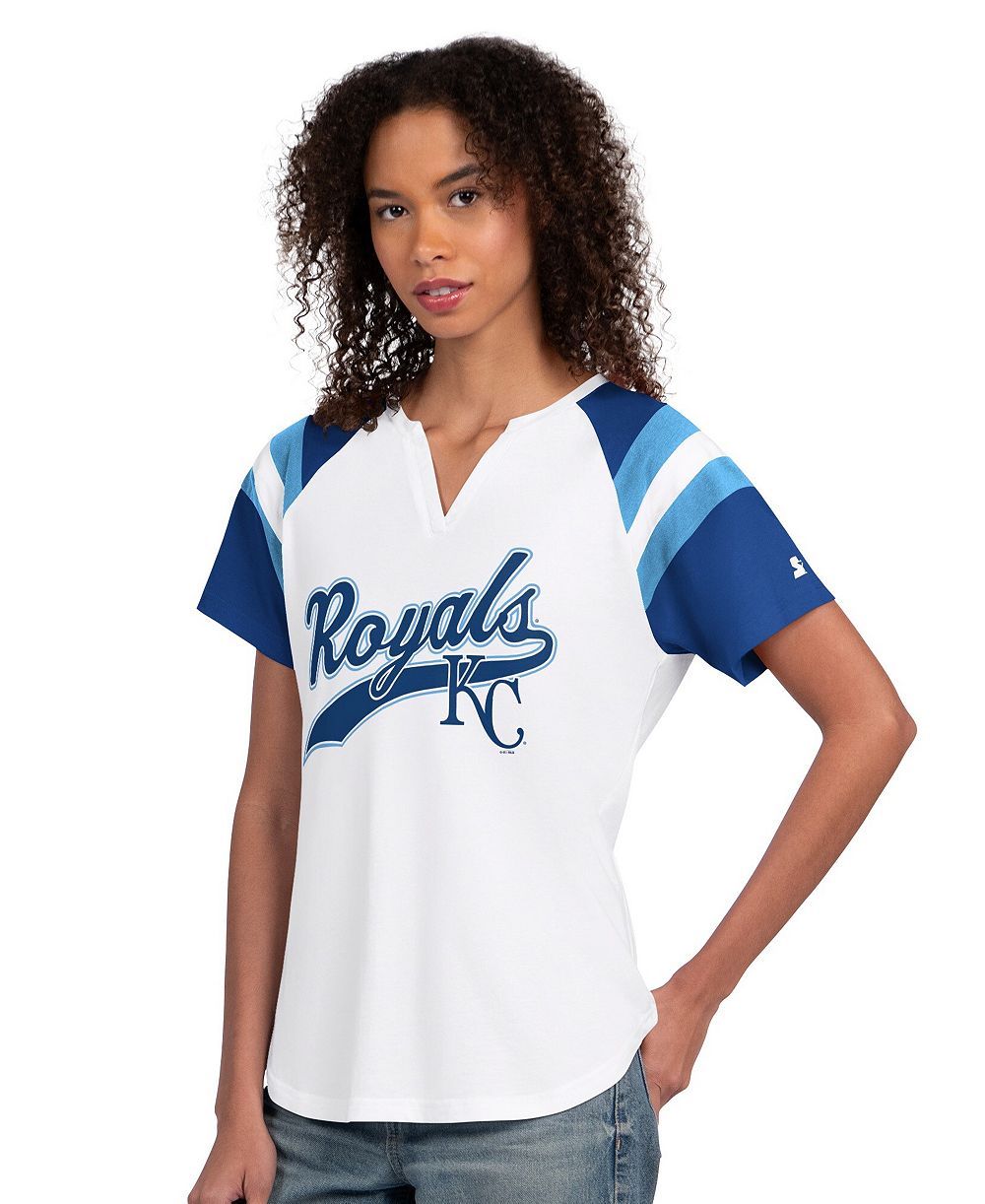 Футболка Starter Women's White Kansas City Royals Raglan