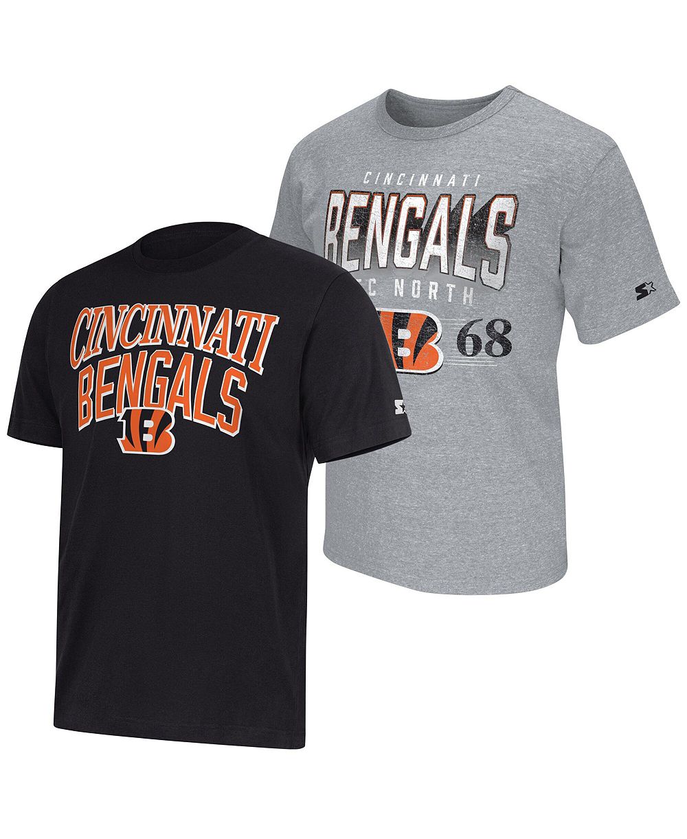 Мужская футболка Starter Cincinnati Bengals Logo 2-Pack Black/Gray