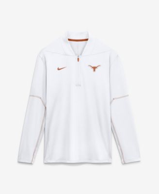 Nike Men's White Texas Longhorns Sideline Dri-FIT Long Sleeve Half-Zip Pullover
