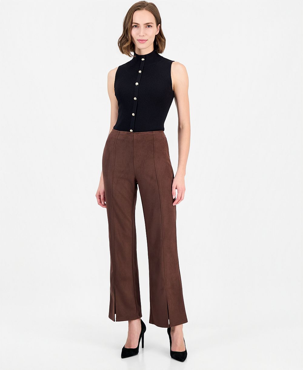 T Tahari Women's High-Waisted Flare-Leg Pants