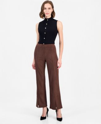 T Tahari Women's High-Waisted Flare-Leg Pants