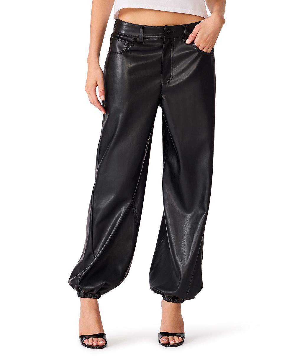 Женские брюки Steve Madden Soho High-Waist Balloon Polyurethane Pants