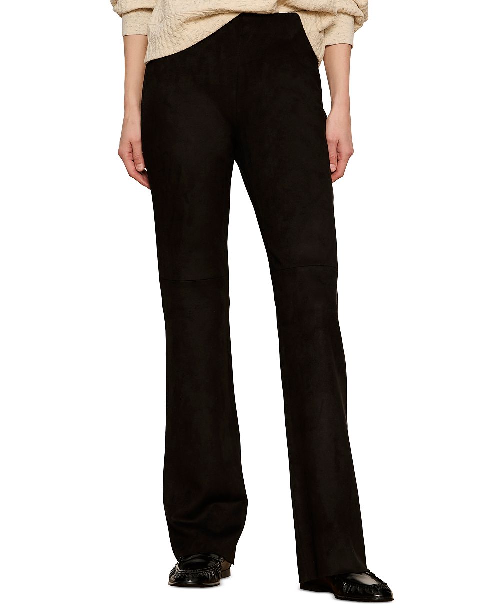 Sanctuary Petite Sashay Faux-Suede Flare Leggings