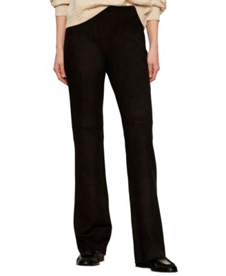 Sanctuary Petite Sashay Faux-Suede Flare Leggings