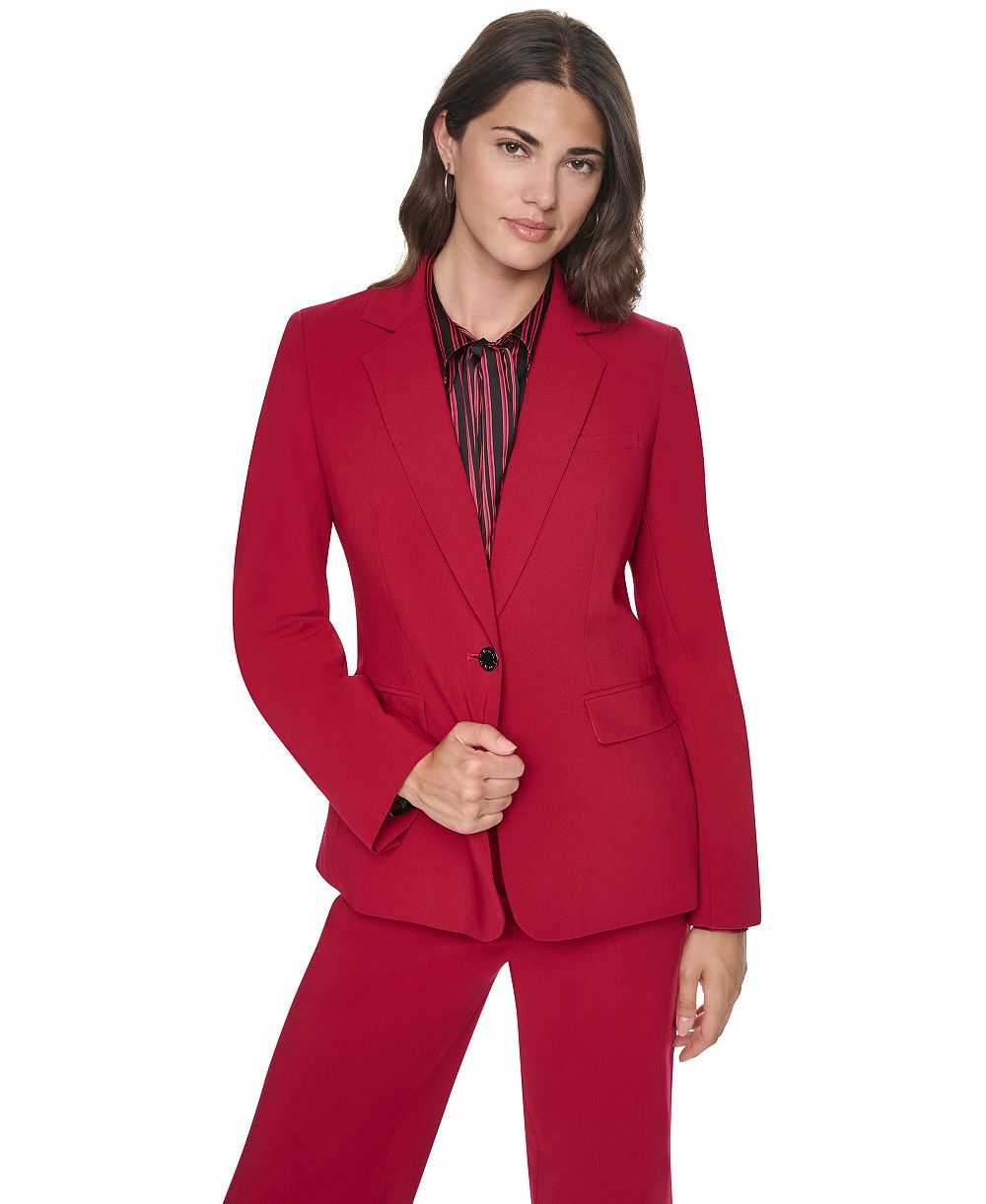 DKNY пиджак на одной пуговице с подкладкой, Petite