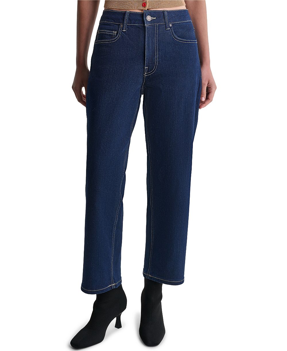 BCBG Women's Mid-Rise Straight-Leg Jeans