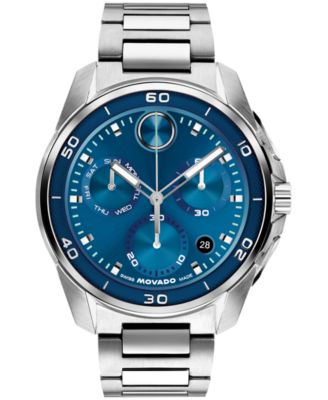 Movado Мужские часы Bold Verso S швейцарские кварцевые хронографы из нержавеющей стали, 44 мм