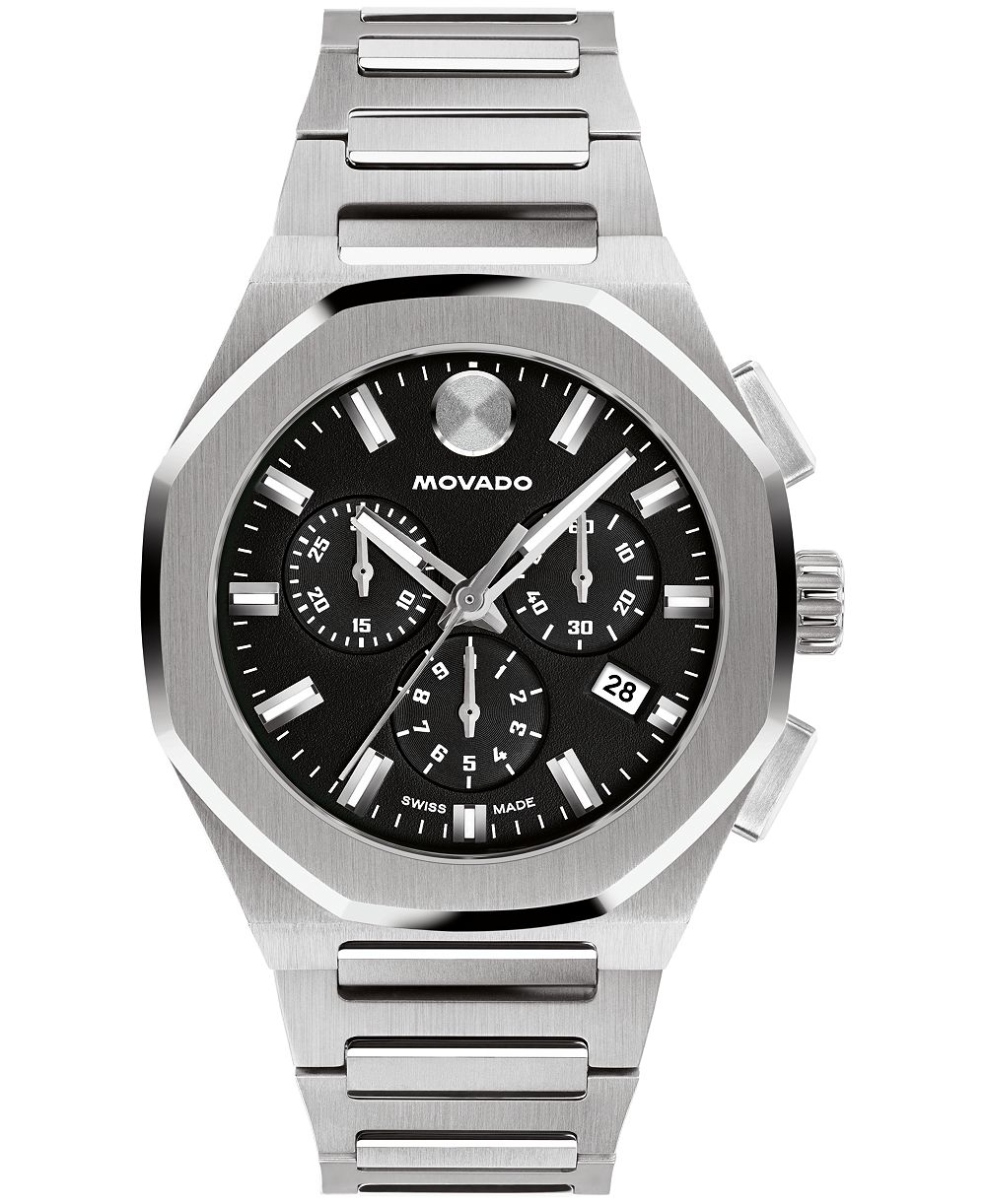 Movado мужские часы Centurion, швейцарский кварцевый хронограф, нержавеющая сталь, 40 мм