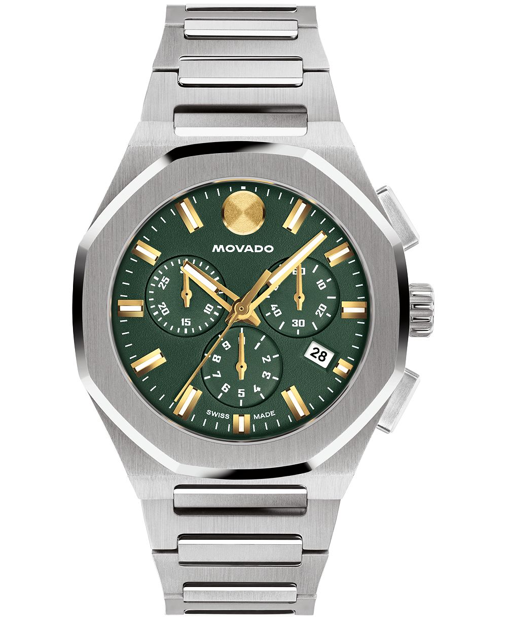 Movado Men's Centurion Swiss Quartz Chrono Stainless Steel Watch 40mm