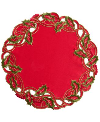 Lenox праздничная круглая вышитая салфетка, 15" x 15"
