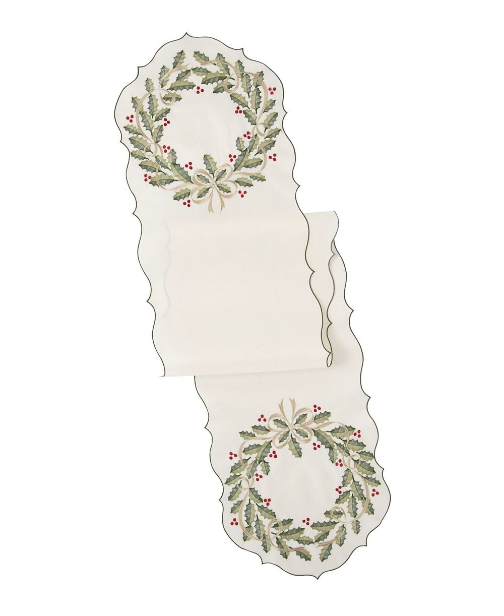 Lenox праздничная скатерть-бегунка с волнистым краем, 14" x 71"