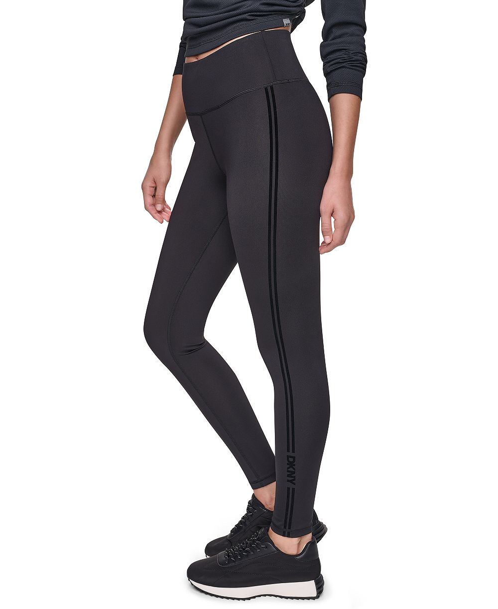 DKNY Sport Women's Flocked Subtle Shine High-Waist 7/8 Legging