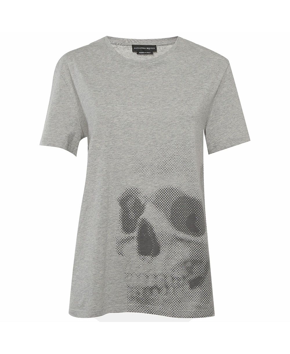 Женская футболка Alexander Mcqueen Skull Print Jersey