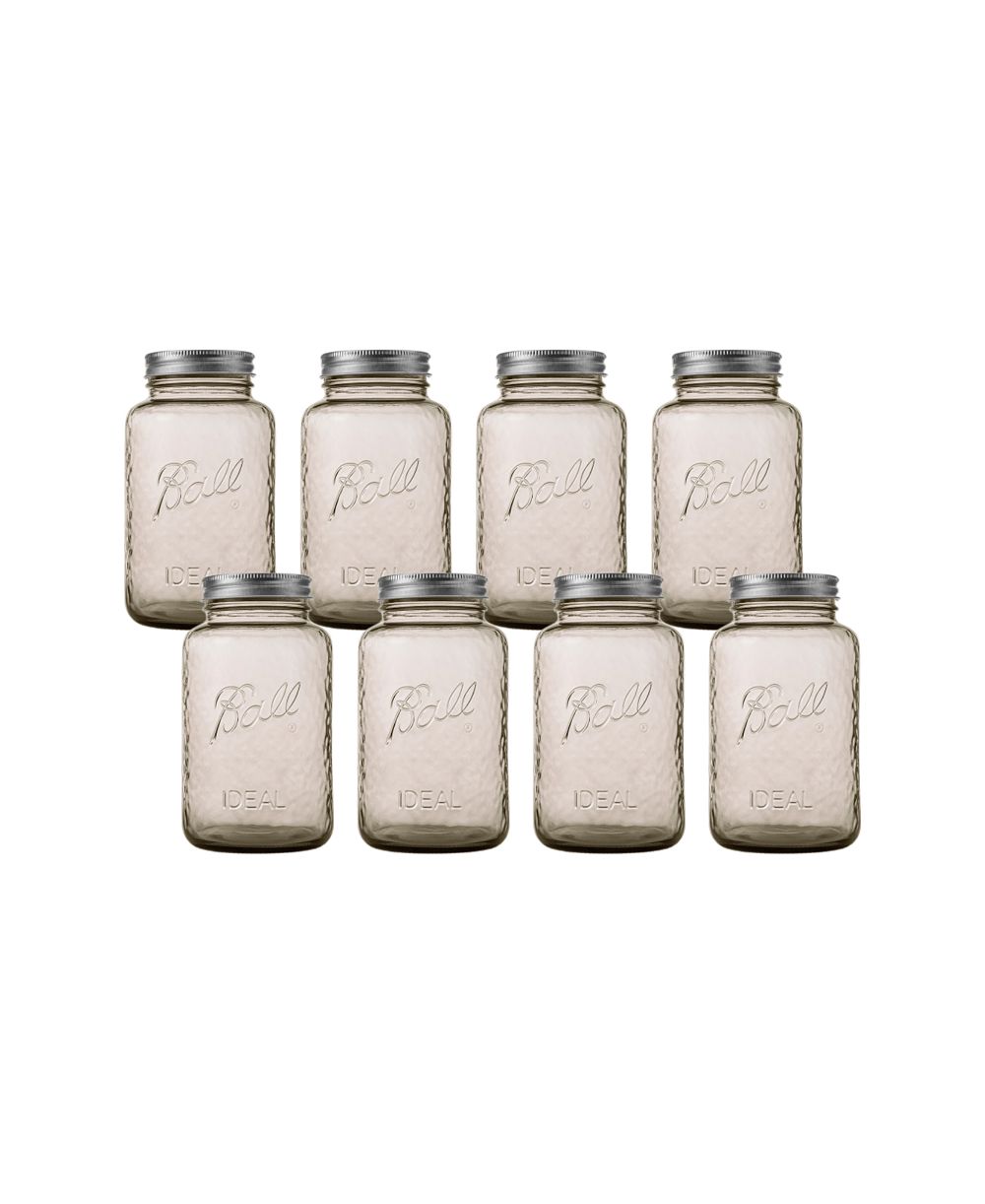 Ball Vintage Glass Mason Jars, Regular Mouth, Quart Size (32 oz), Pack of 8