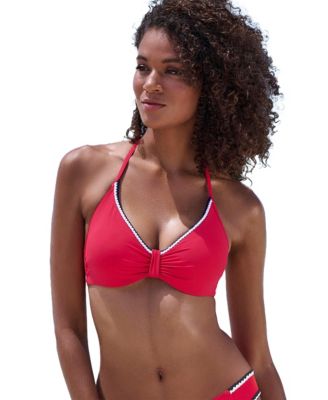 LASCANA Women's Contrast Trim Underwire Bikini Top