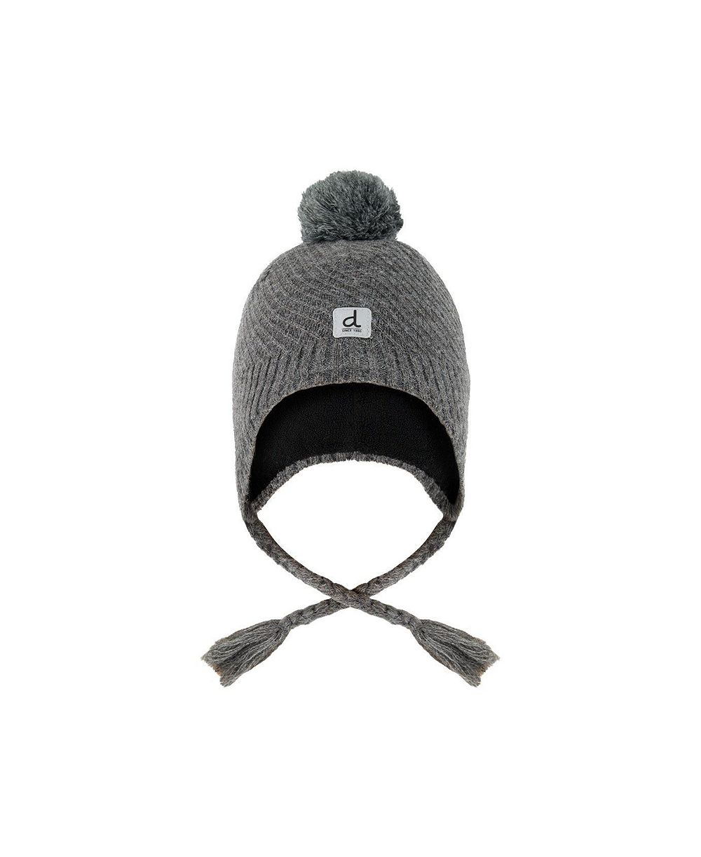 Зимняя вязаная шапка Deux par Deux с помпоном для детей (Unisex 5-16)