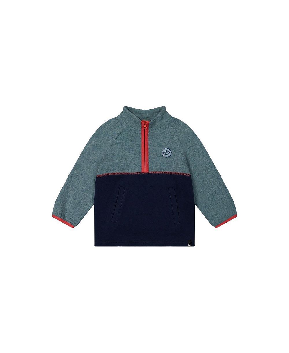 Deux par Deux верх для малышей 2T-5T Zip Mock Neck
