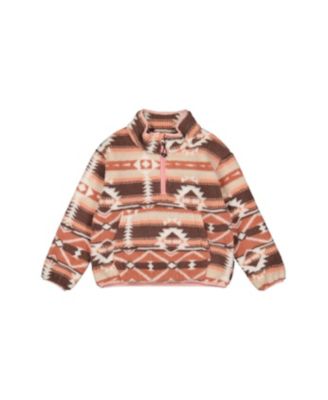 Deux par Deux Toddler Girls (2-5)Mid-Season Plush Pullover Jacket Aztec