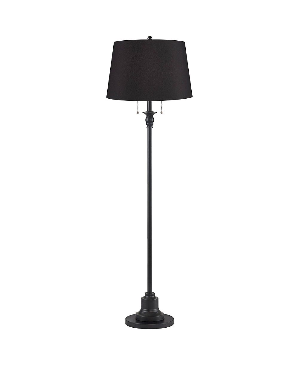 360 Lighting Dyna Традиционный напольный торшер 58", 2 лампы, Faux Silk shade