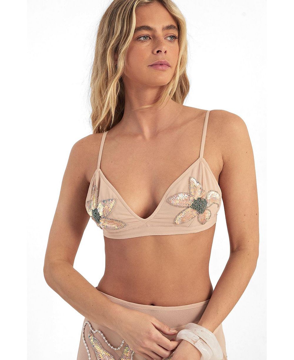 Женский бралет Nasty Gal Flower Embellished