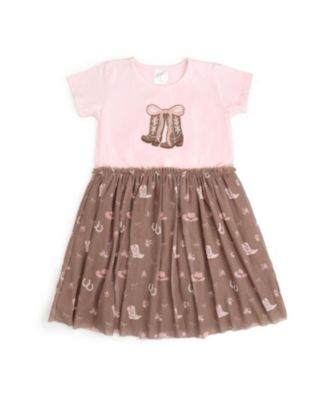 Тюту-платье Sweet Wink Howdy Darling Western с коротким рукавом для малышек (2T-4T)