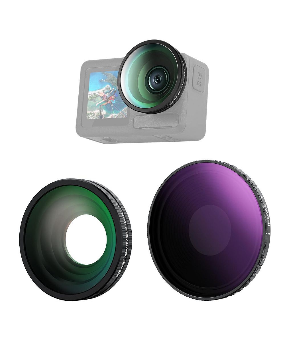 Neewer FL-54 Variable ND8-32 Wide Angle Lens Camera Lens Accessory for DJI Osmo Action