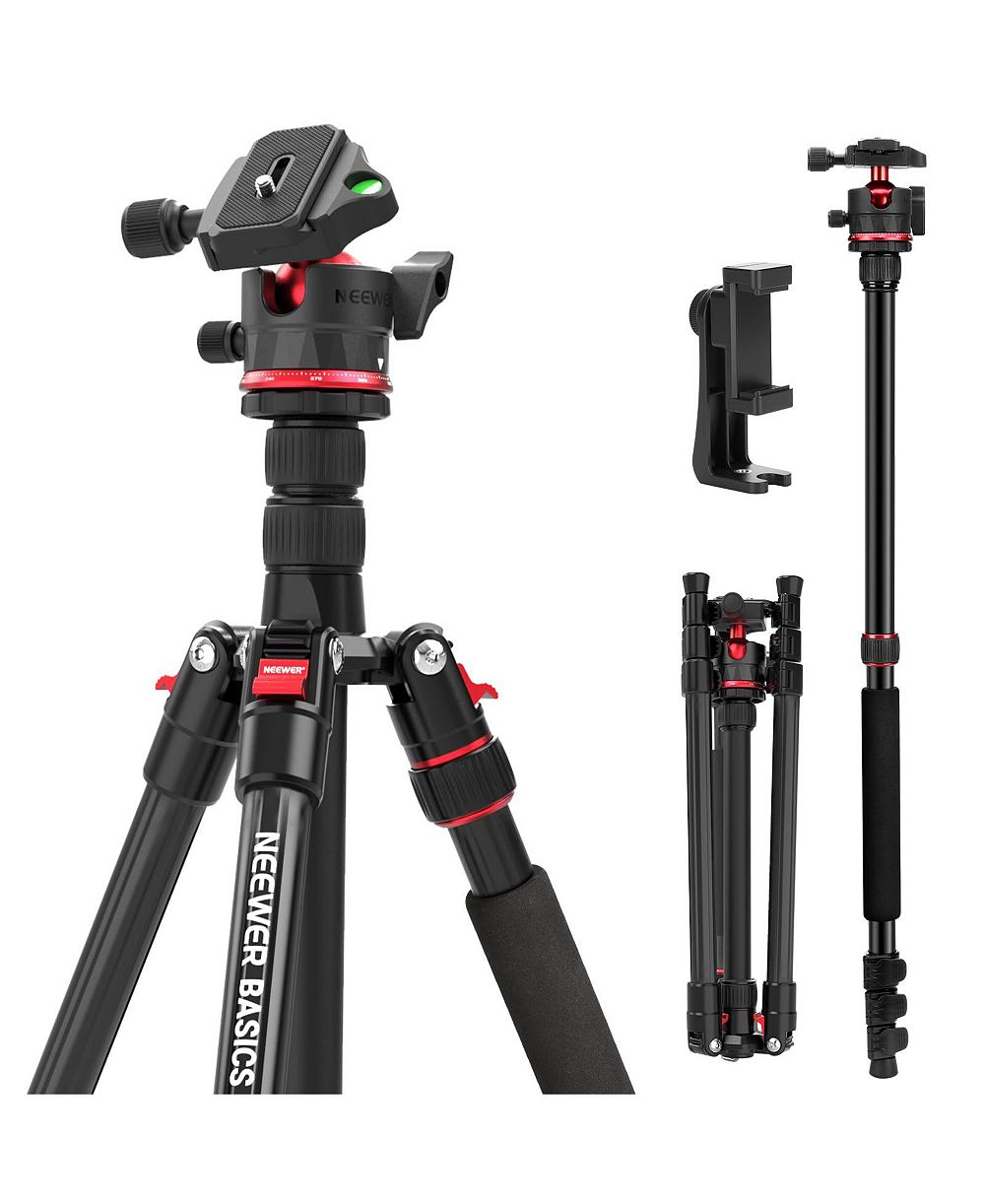 Neewer Basics TP14B 72" / 182 cm Compact Travel Tripod Monopod for Camera
