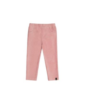 Deux par Deux Baby Girls Stretch Velour Treggings Pale Dusty