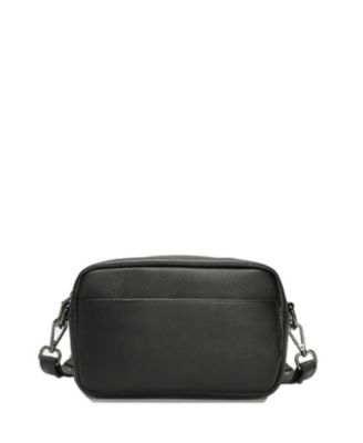 SUSU Avery Pebble Leather Camera Bag Structured Crossbody Purse with Wide Strap